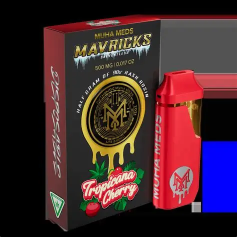 MUHA MEDS TROPICANA CHERRY LIVE ROSIN DISPOSABLE VAPE - Image 2